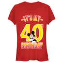 Junior's Mickey & Friends It's My 40th Birthday T-Shirt