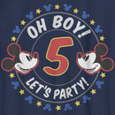Boy's Mickey & Friends 5th Birthday Oh Boy Let's Party Mickey T-Shirt
