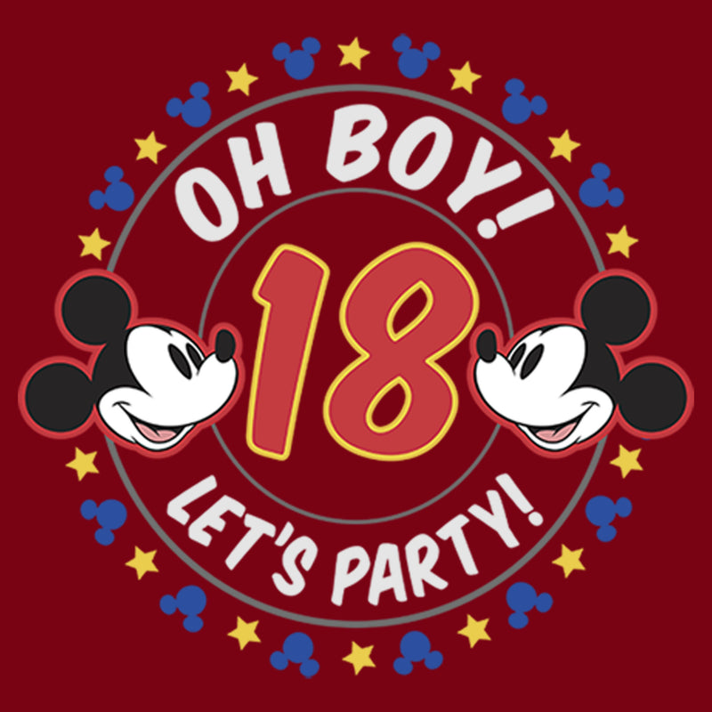 Men's Mickey & Friends 18th Birthday Let's Party T-Shirt