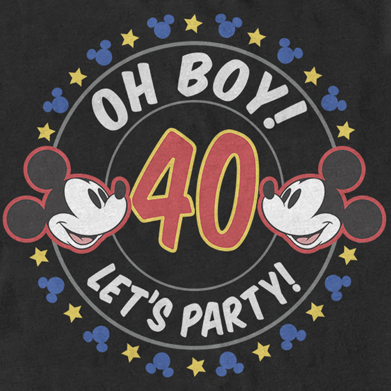 Men's Mickey & Friends Oh Boy 40 Let's Party T-Shirt