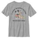 Boy's Mickey & Friends I Just Wanna Hang with my Dog Pluto T-Shirt