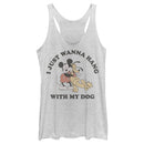 Women's Mickey & Friends I Just Wanna Hang with my Dog Pluto Racerback Tank Top