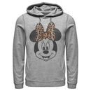 Men's Mickey & Friends Minnie Mouse Cheetah Print Bow Pull Over Hoodie