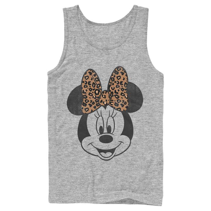 Men's Mickey & Friends Minnie Mouse Cheetah Print Bow Tank Top