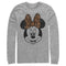 Men's Mickey & Friends Minnie Mouse Cheetah Print Bow Long Sleeve Shirt