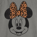 Junior's Mickey & Friends Minnie Mouse Cheetah Print Bow Sweatshirt