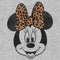 Junior's Mickey & Friends Minnie Cheetah Print Bow Sweatshirt