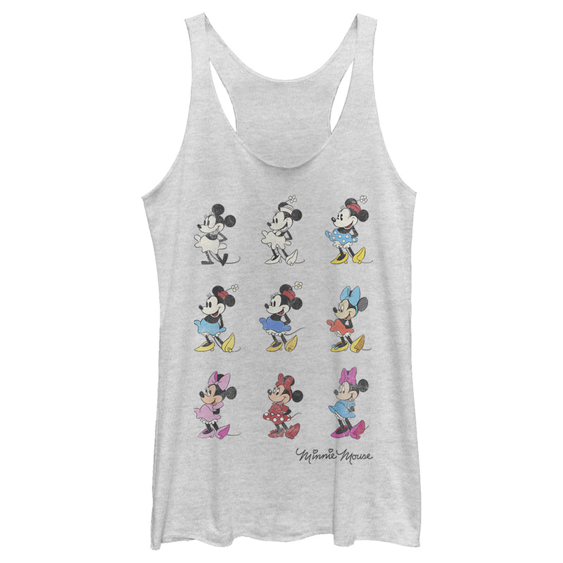 Women's Mickey & Friends Evolution of Minnie Mouse Racerback Tank Top