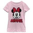 Girl's Mickey & Friends Retro Minnie Mouse Big Face T-Shirt