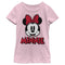 Girl's Mickey & Friends Retro Minnie Mouse Big Face T-Shirt