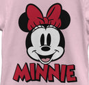 Girl's Mickey & Friends Retro Minnie Mouse Big Face T-Shirt