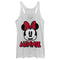 Women's Mickey & Friends Retro Minnie Mouse Big Face Racerback Tank Top