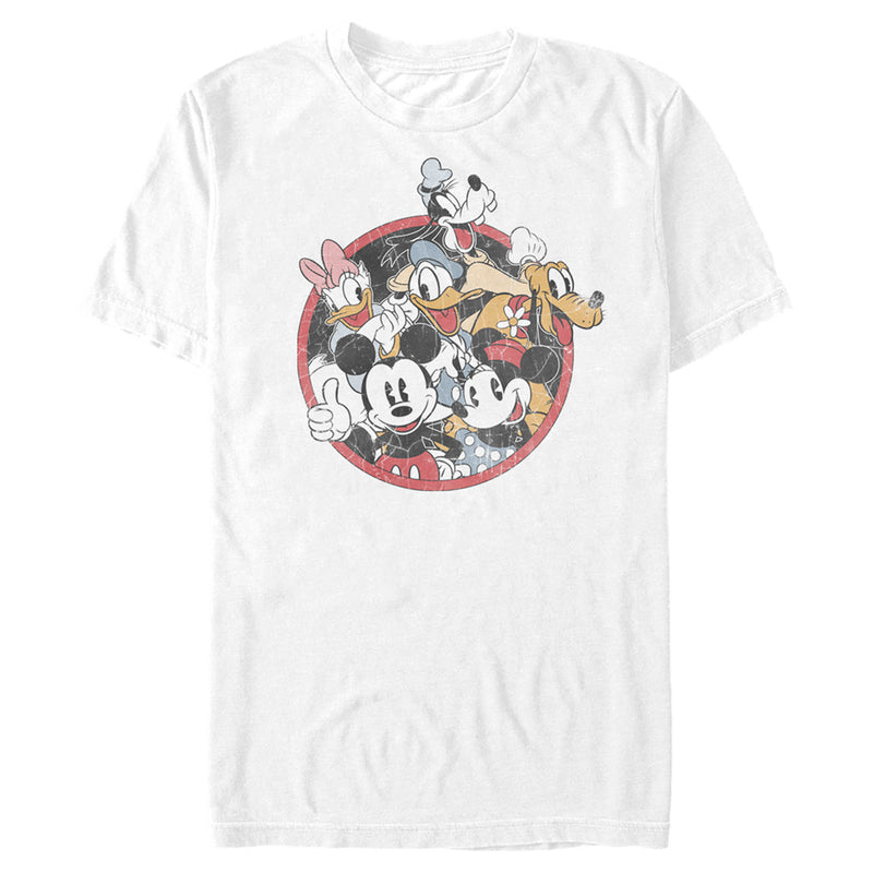 Men's Mickey & Friends Retro Group Shot T-Shirt