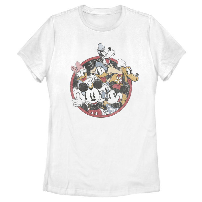 Women's Mickey & Friends Retro Group Shot T-Shirt