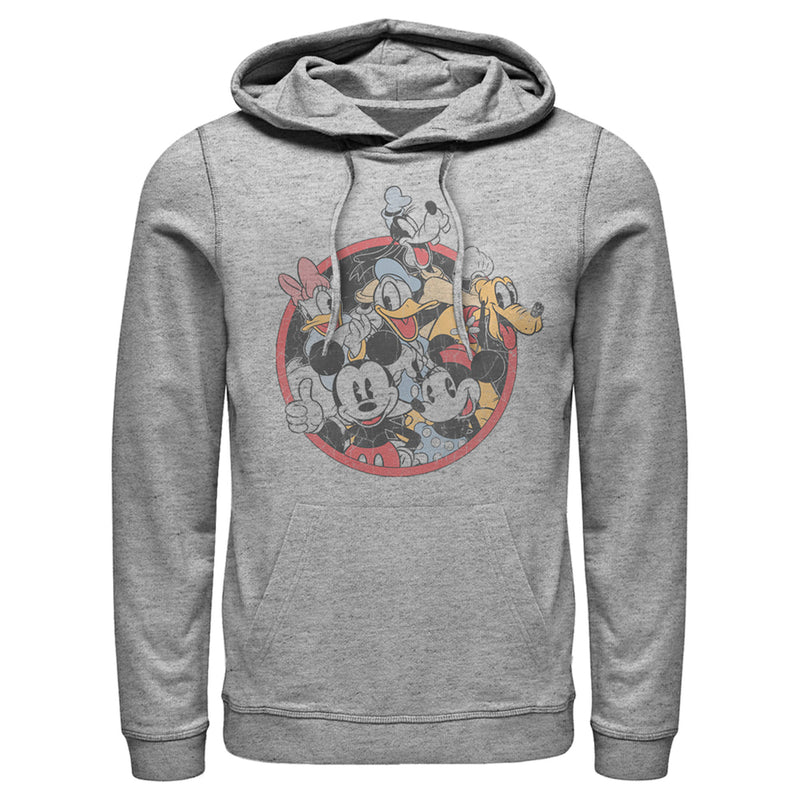 Men's Mickey & Friends Retro Group Shot Pull Over Hoodie