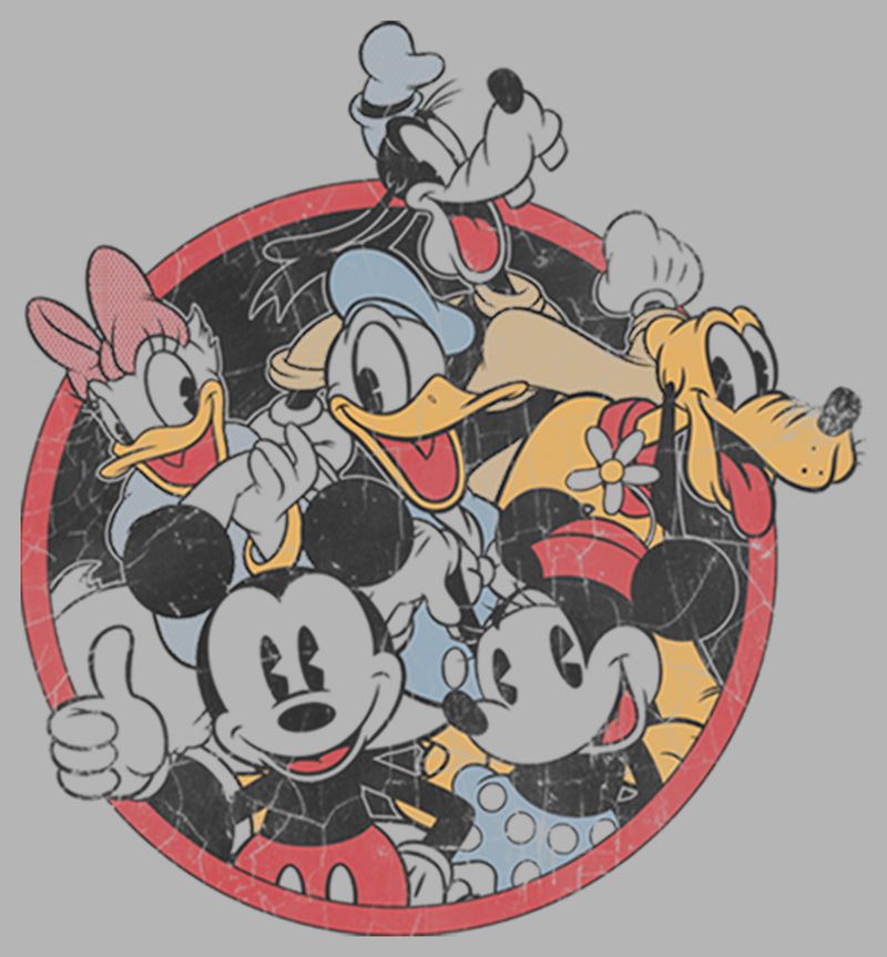 Men's Mickey & Friends Retro Group Shot Pull Over Hoodie