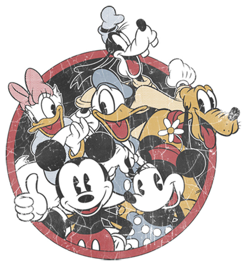 Men's Mickey & Friends Retro Group Shot Sweatshirt