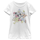 Girl's Mickey & Friends Running Group Shot T-Shirt