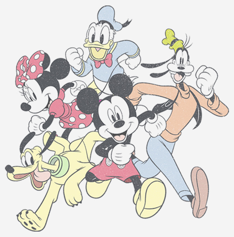 Women's Mickey & Friends Running Group Shot T-Shirt