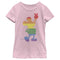 Girl's Mickey & Friends Rainbow Mickey Mouse Peace Sign T-Shirt