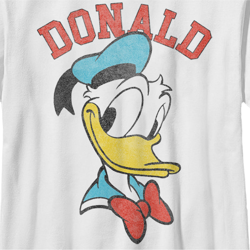 Boy's Mickey & Friends Distressed Donald Duck Portrait T-Shirt