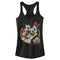 Junior's Mickey & Friends Distressed Group Circle Racerback Tank Top