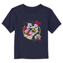 Toddler's Mickey & Friends Distressed Friend Group Circle T-Shirt