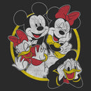 Junior's Mickey & Friends Distressed Group Friends Circle Sweatshirt