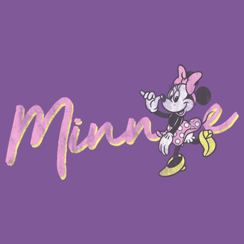 Girl's Mickey & Friends Cursive Minnie T-Shirt