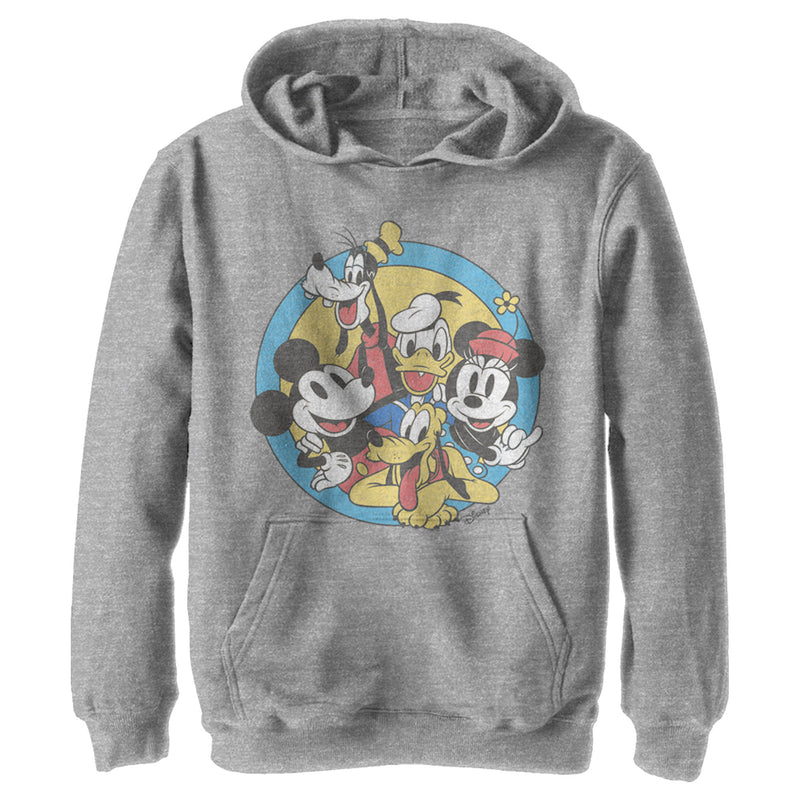 Boy's Mickey & Friends Retro Buddies Pull Over Hoodie