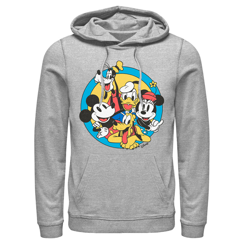 Men's Mickey & Friends Retro Buddies Pull Over Hoodie