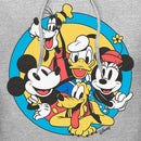 Men's Mickey & Friends Retro Buddies Pull Over Hoodie