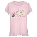 Junior's Mickey & Friends Minnie Mouse Distressed Logo T-Shirt