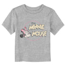 Toddler's Mickey & Friends Distressed Minnie Bold Logo T-Shirt