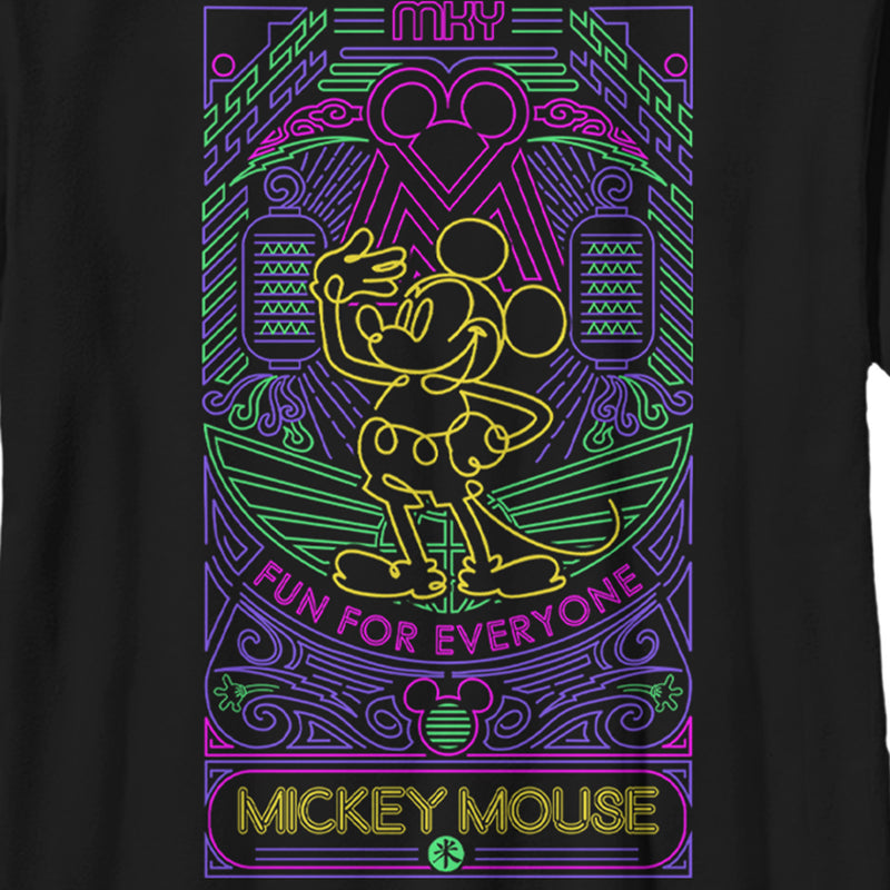 Boy's Mickey & Friends Neon Line Year of Mouse T-Shirt