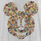 Women's Mickey & Friends Floral Mickey Face Silhouette Racerback Tank Top