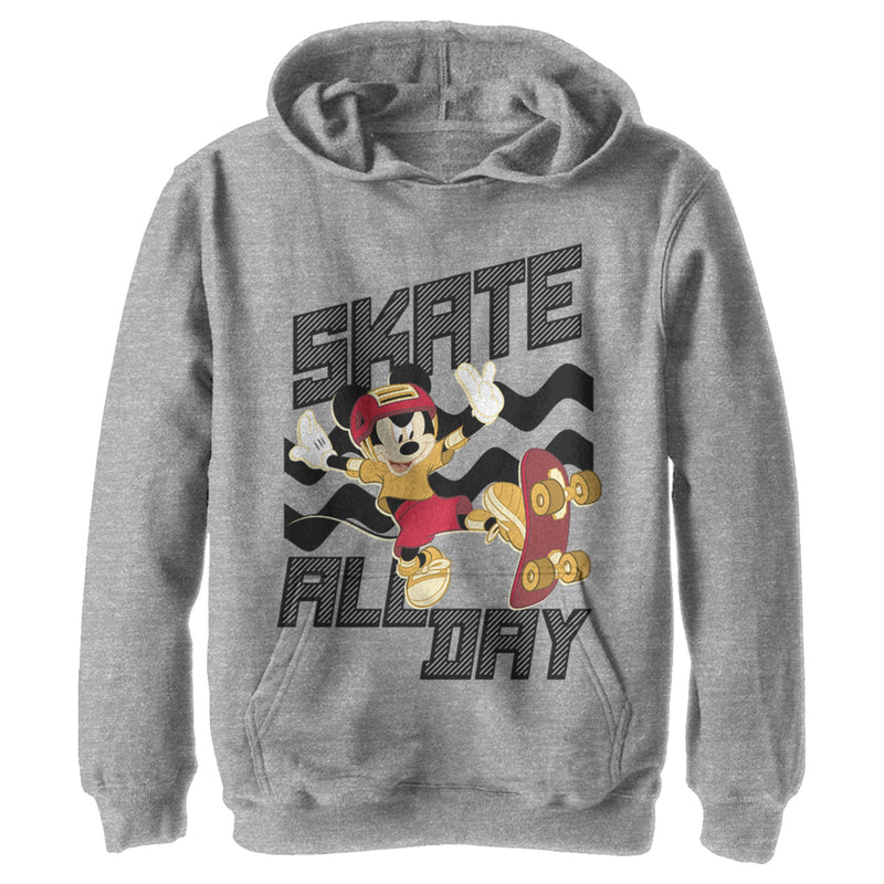 Boy's Mickey & Friends Mickey Mouse Skate All Day Pull Over Hoodie