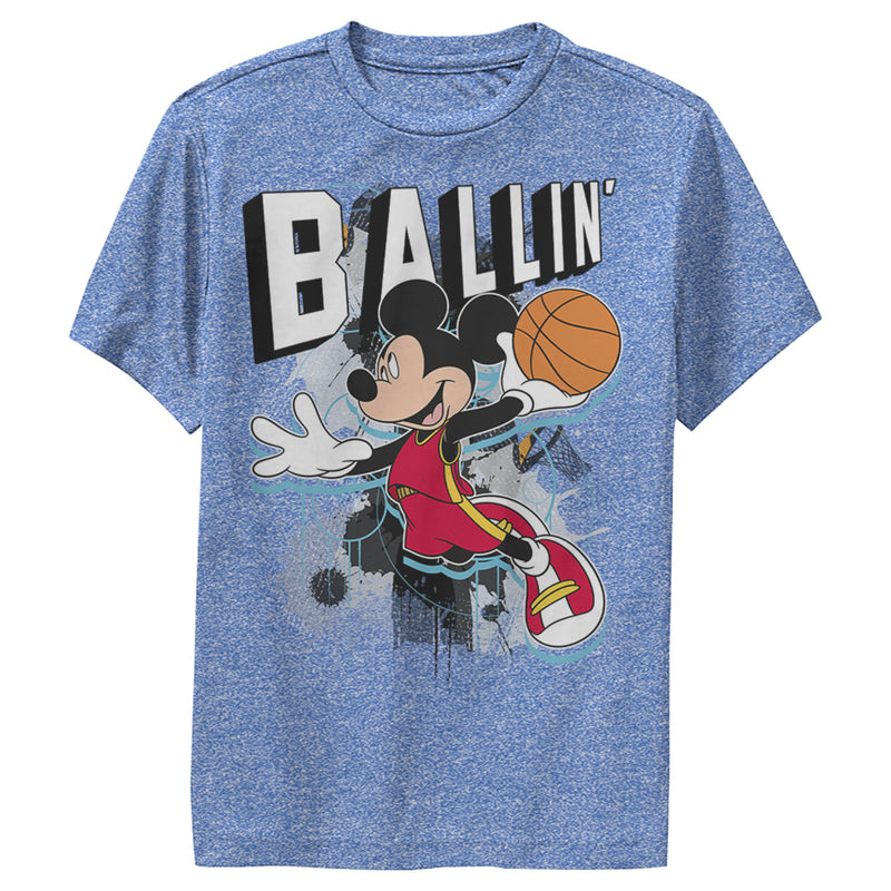 Boy's Mickey & Friends Mickey Mouse Ballin' Performance Tee