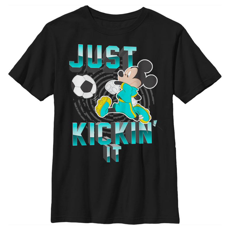 Boy's Mickey & Friends Mickey Mouse Soccer Just Kickin' It T-Shirt