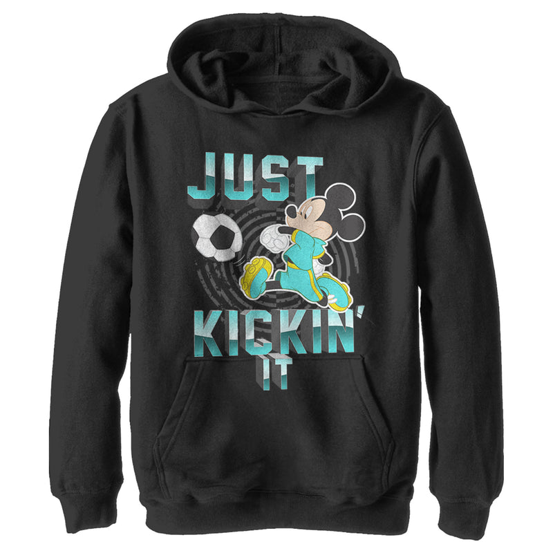 Boy's Mickey & Friends Mickey Mouse Soccer Just Kickin' It Pull Over Hoodie