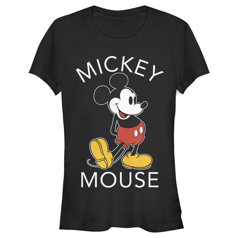 Junior's Mickey & Friends Retro Mickey Mouse Pose T-Shirt