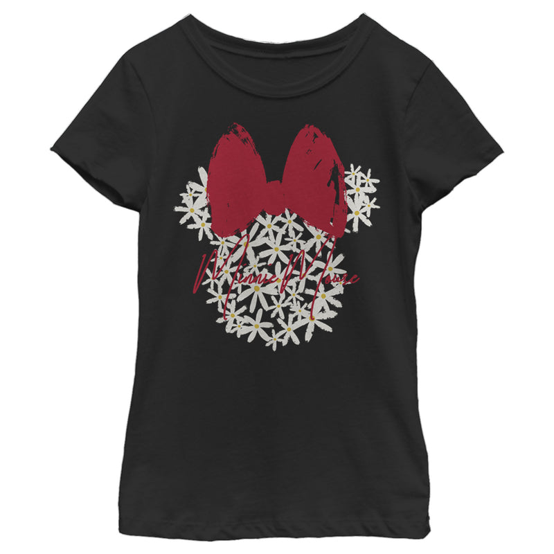 Girl's Mickey & Friends Flower Minnie T-Shirt