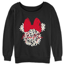 Junior's Mickey & Friends Flower Minnie Sweatshirt