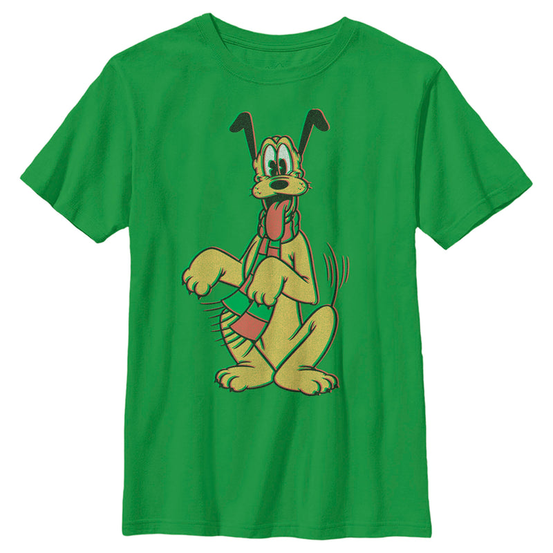 Boy's Mickey & Friends Happy Tail Pluto Holiday T-Shirt