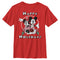 Boy's Mickey & Friends Christmas Retro Mickey and Minnie Happy Holidays T-Shirt