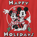 Boy's Mickey & Friends Christmas Retro Mickey and Minnie Happy Holidays T-Shirt