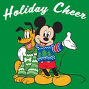 Men's Mickey & Friends Holiday Cheer With Mickey & Pluto T-Shirt