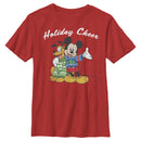 Boy's Mickey & Friends Holiday Cheer With Mickey & Pluto T-Shirt