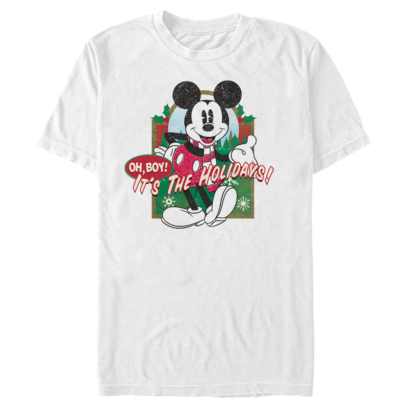 Men's Mickey & Friends Christmas Oh Boy It's the Holidays T-Shirt