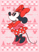 Junior's Mickey & Friends Minnie Winter Sweater T-Shirt